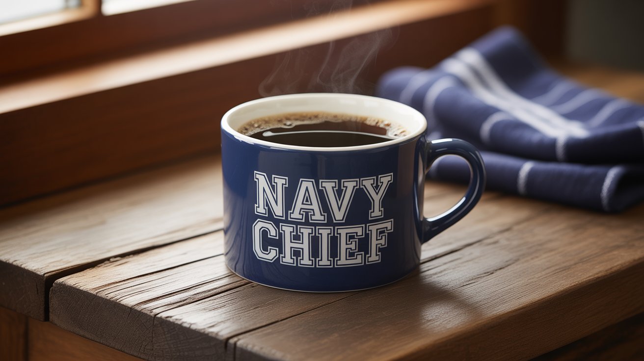 Navy Chief Coffee Cup