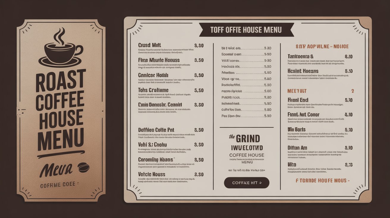 Roast Coffee House Menu